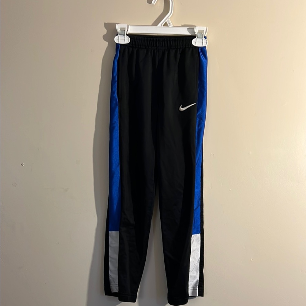Nike Black and Blue Sweatpants with Elastic Waistband